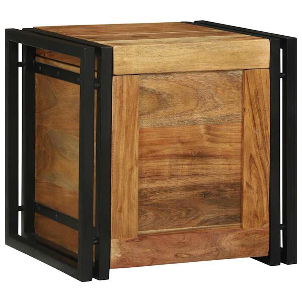 vidaXL Storage Box 15.75 x 15.75 x 15.75 in Solid Acacia Wood