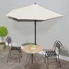 vidaXL Garden Parasol Sand Polyester fabric, Aluminum pole, Steel ribs