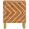 vidaXL Bedside Cabinet Brown and Black Solid Mango Wood, MDF, Iron Compact