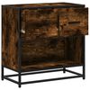 vidaXL Bedside Cabinet Smoked oak Engineered wood, Metal Medium