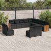 vidaXL Garden Sofa Set Black