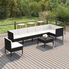 vidaXL Garden Lounge Set Black PE rattan Large Modular