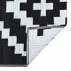 vidaXL Patio Carpet ARAKIL White and Black 47.2x70.9" PP