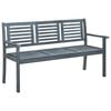 vidaXL Bench Grey Solid eucalyptus wood 59.1 in wide Durable Bench