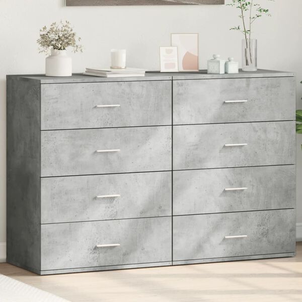 vidaXL Sideboard Concrete Grey Engineered Wood Medium Sideboard