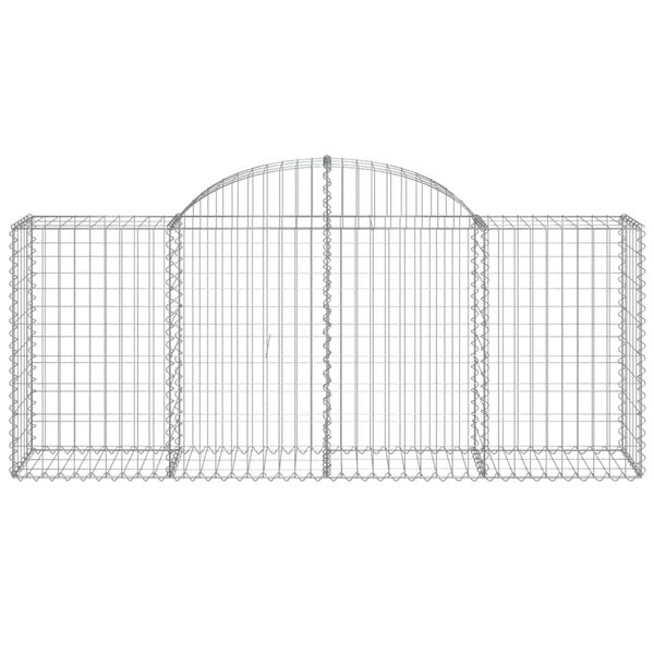 vidaXL Gabion Basket Set of 20 Silver Galvanized Iron Large