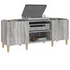 vidaXL Record Cabinet Grey Sonoma Engineered Wood Medium Record Cabinet
