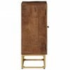 vidaXL Sideboard Natural wood color Solid Mango Wood and Iron Medium
