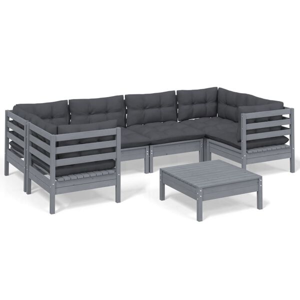 vidaXL Garden Lounge Set Grey, Anthracite