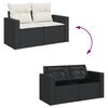 vidaXL Garden Sofa Set Black