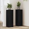 vidaXL Plant Stand 2 pcs Black Oak 9.84 x 9.84 x 31.50 in