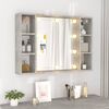 vidaXL Mirror Cabinet Concrete Gray Engineered Wood, Acrylic Medium