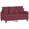vidaXL Sofa Set Wine Red 100% polyester 2-Seater Sofa Set Rectangular