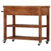 vidaXL Kitchen Trolley 39.4"x18.9"x35" Solid Wood Acacia