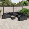 vidaXL Garden Sofa Set Black