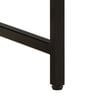 vidaXL Nesting Side Table Natural wood, black Solid mango wood, iron
