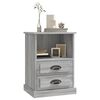 vidaXL Bedside Cabinet Set of 2 Gray Sonoma Engineered wood