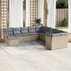 vidaXL Garden Sofa Set Beige, Light Grey