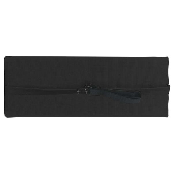 vidaXL Deck Chair Headrest Black Textilene 15.7x3.0x5.9 in Light Weight