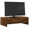 vidaXL Monitor Stand with Drawers Smoked Oak 19.7x10.6x5.9" Engineered Wood