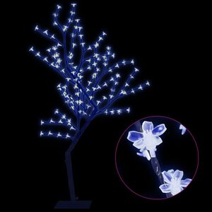 vidaXL Christmas Tree Black, Blue Plastic, Metal 4 ft Christmas Tree