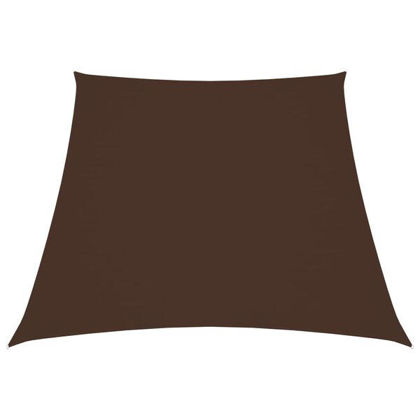 vidaXL Sunshade Sail Oxford Fabric Trapezium 2/4x9.8' Brown
