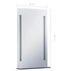 vidaXL Bathroom Mirror Silver Glass, Aluminum 23.6 x 39.4 in Lights