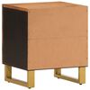 vidaXL Bedside Cabinet Brown and Black Solid Mango Wood, MDF, Iron Compact