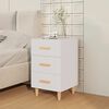 vidaXL Bedside Cabinet White Engineered wood Regular Bedside Cabinet