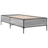 vidaXL Bed Frame Gray Sonoma Engineered Wood Single Bed Frame