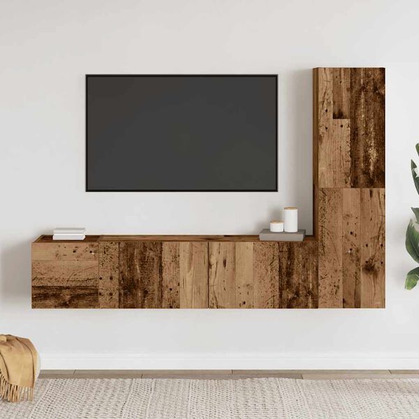 vidaXL TV Cabinet Old Wood Engineered Wood Small TV Cabinet
