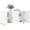 vidaXL Sideboard White Engineered wood, metal Sideboard Rectangular