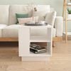 vidaXL Coffee Table White Engineered Wood 15.7 in Coffee Table Square