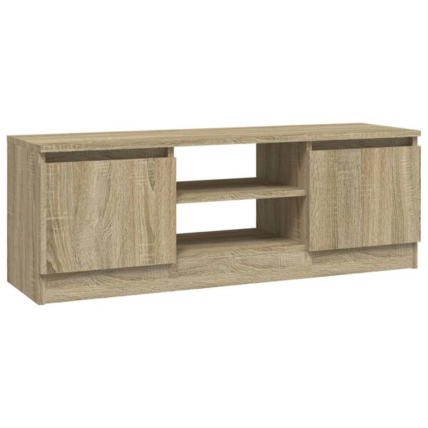 vidaXL TV Cabinet With Door Sonoma oak Engineered wood Medium