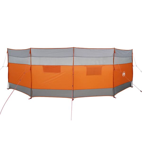 vidaXL Camping Windbreak Grey and Orange 200.8x60.2" Waterproof