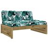 vidaXL Garden Lounge Set Brown Impregnated pine wood 4 Piece Lounge Set