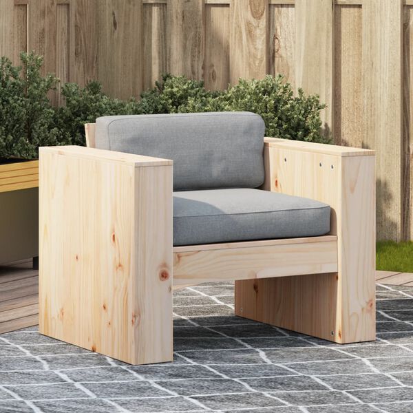vidaXL Garden Sofa Natural wood Solid pine wood Medium Durable