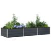 vidaXL Planter Anthracite 195 x 100 x 45 cm Galvanised Steel