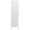vidaXL Locker Cabinet White Steel 13.8 x 18.1 x 70.9 in Locker Cabinet