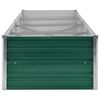 vidaXL Raised Bed Green Galvanized Steel 126.0 x 31.5 x 17.7 in