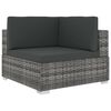 vidaXL Garden Sofa Grey PE Rattan Medium Modular Garden Sofa