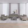 vidaXL Sofa Set Taupe Fabric (100% polyester), metal, textilene, plywood