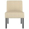 vidaXL Slipper Chair Cream Polyester Single Tough Slipper Chair