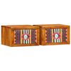 vidaXL Bedside Cabinet 2 pcs Brown 35 x 30 x 22 cm solid acacia wood