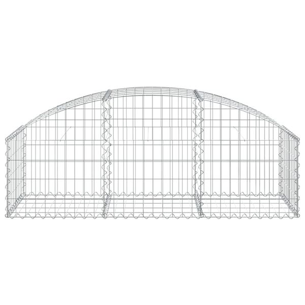 vidaXL Gabion Basket Silver Galvanized iron Decorative Inlays
