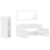 vidaXL Bathroom Furniture Set White Engineered wood, acrylic Medium