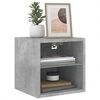 vidaXL TV Wall Cabinet Concrete Grey Engineered wood, Glass