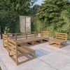 vidaXL Garden Lounge Set Honey brown Solid pinewood Medium Modular