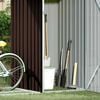 vidaXL Garden Shed Brown Galvanized Steel Large Garden Shed
