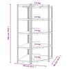 vidaXL 5-Layer Shelves 5 pcs Silver Steel&Engineered Wood